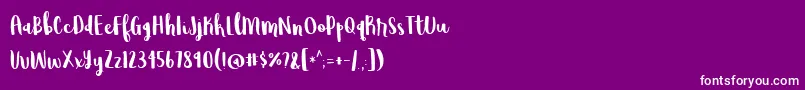 WildemountDemo Font – White Fonts on Purple Background