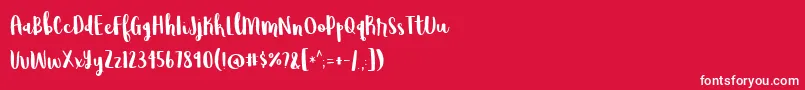 WildemountDemo Font – White Fonts on Red Background