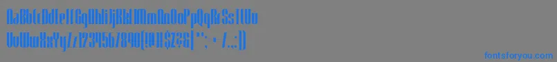 Trendgetter-Schriftart – Blaue Schriften auf grauem Hintergrund