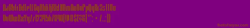 Trendgetter Font – Brown Fonts on Purple Background