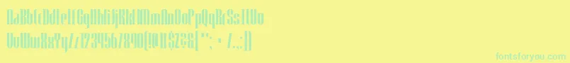 Trendgetter Font – Green Fonts on Yellow Background