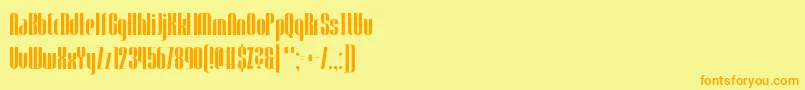 Trendgetter Font – Orange Fonts on Yellow Background