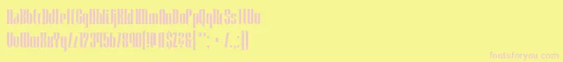 Trendgetter Font – Pink Fonts on Yellow Background