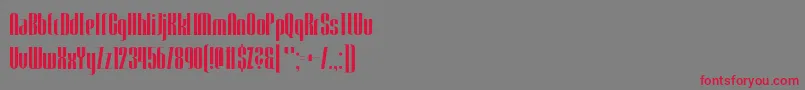 Trendgetter Font – Red Fonts on Gray Background