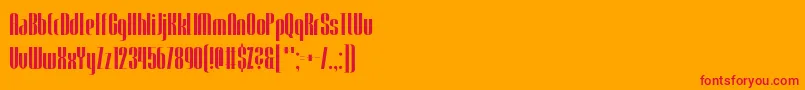 Trendgetter Font – Red Fonts on Orange Background
