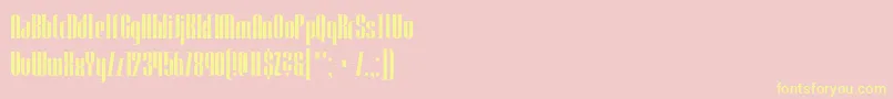 Trendgetter Font – Yellow Fonts on Pink Background