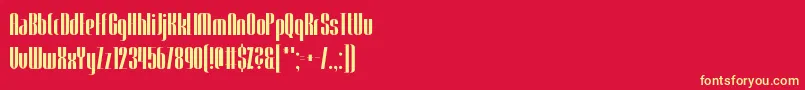 フォントTrendgetter – 黄色の文字、赤い背景