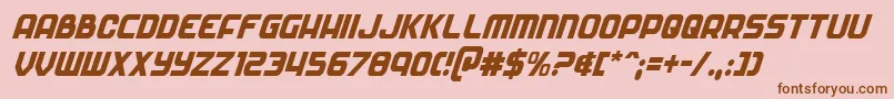 Soldiercondital Font – Brown Fonts on Pink Background