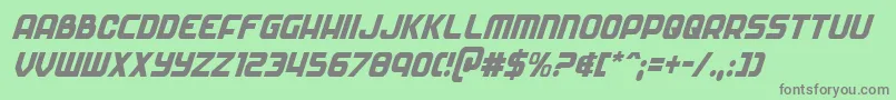 Soldiercondital Font – Gray Fonts on Green Background