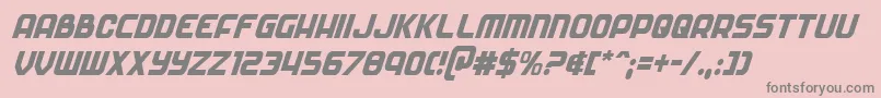 フォントSoldiercondital – ピンクの背景に灰色の文字