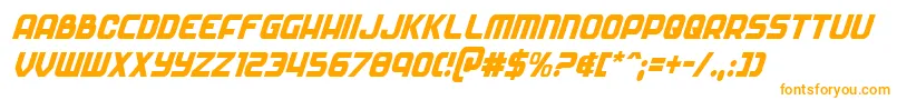 Soldiercondital Font – Orange Fonts on White Background