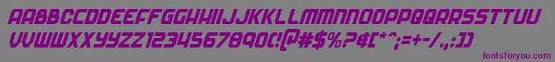 Soldiercondital Font – Purple Fonts on Gray Background