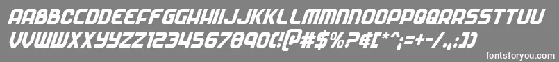 Шрифт Soldiercondital – белые шрифты на сером фоне