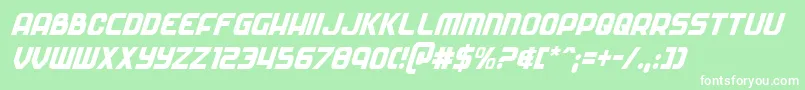 Soldiercondital Font – White Fonts on Green Background