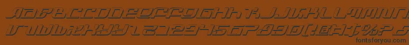 InfinityFormulaShadowItal Font – Black Fonts on Brown Background