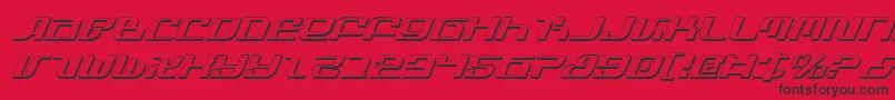 Шрифт InfinityFormulaShadowItal – чёрные шрифты на красном фоне