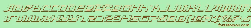 InfinityFormulaShadowItal Font – Brown Fonts on Green Background