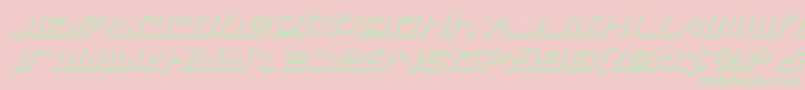 Fonte InfinityFormulaShadowItal – fontes verdes em um fundo rosa