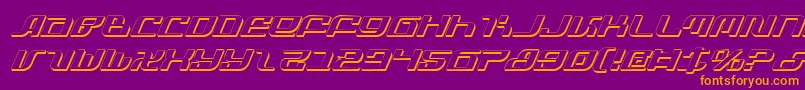InfinityFormulaShadowItal Font – Orange Fonts on Purple Background