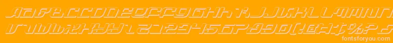 InfinityFormulaShadowItal-Schriftart – Rosa Schriften auf orangefarbenem Hintergrund