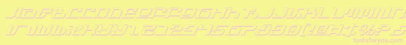 InfinityFormulaShadowItal Font – Pink Fonts on Yellow Background