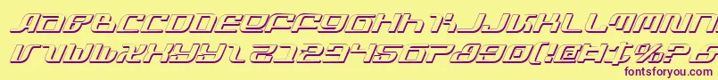 InfinityFormulaShadowItal Font – Purple Fonts on Yellow Background