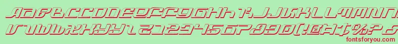 InfinityFormulaShadowItal Font – Red Fonts on Green Background