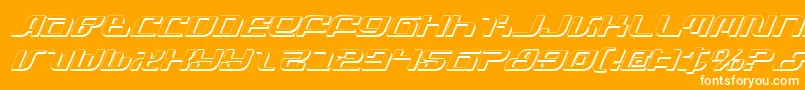 フォントInfinityFormulaShadowItal – オレンジの背景に白い文字