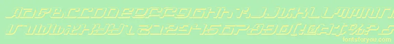 InfinityFormulaShadowItal-Schriftart – Gelbe Schriften auf grünem Hintergrund