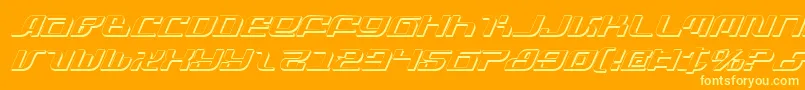 InfinityFormulaShadowItal Font – Yellow Fonts on Orange Background