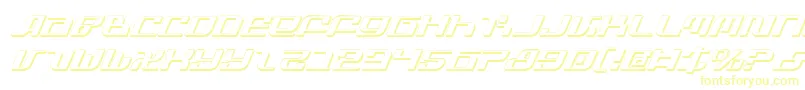 InfinityFormulaShadowItal Font – Yellow Fonts on White Background