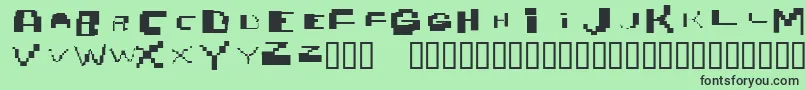Nobrain Font – Black Fonts on Green Background