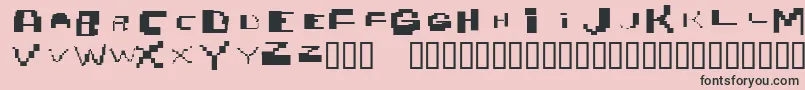 フォントNobrain – ピンクの背景に黒い文字