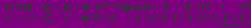 Nobrain-fontti – mustat fontit violetilla taustalla