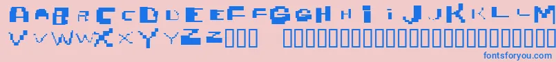フォントNobrain – ピンクの背景に青い文字