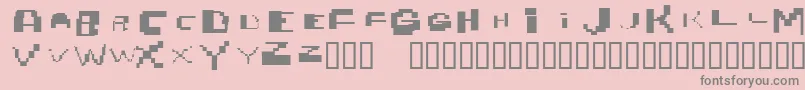 Nobrain Font – Gray Fonts on Pink Background