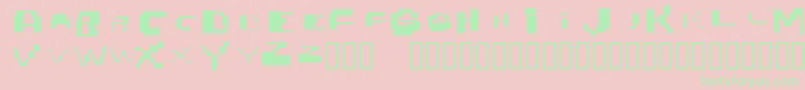 フォントNobrain – ピンクの背景に緑の文字
