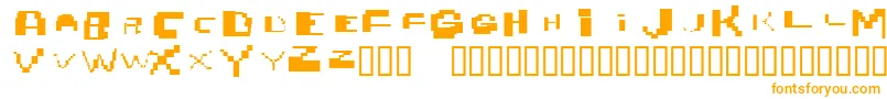 フォントNobrain – 白い背景にオレンジのフォント