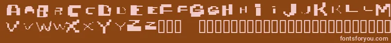 フォントNobrain – 茶色の背景にピンクのフォント