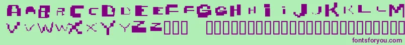 Nobrain Font – Purple Fonts on Green Background