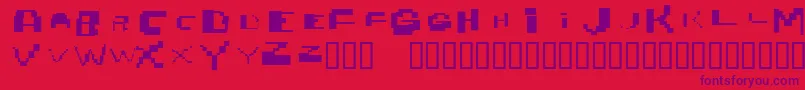 fuente Nobrain – Fuentes Moradas Sobre Fondo Rojo