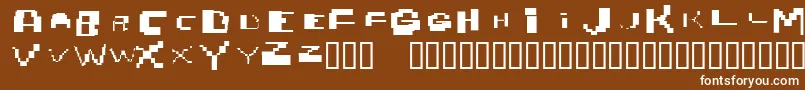 フォントNobrain – 茶色の背景に白い文字
