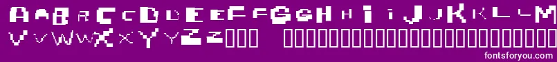 Шрифт Nobrain – белые шрифты на фиолетовом фоне