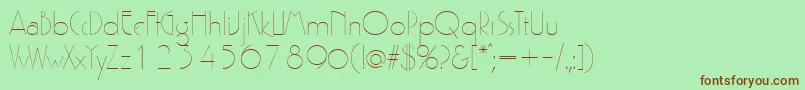 Gatsby Font – Brown Fonts on Green Background