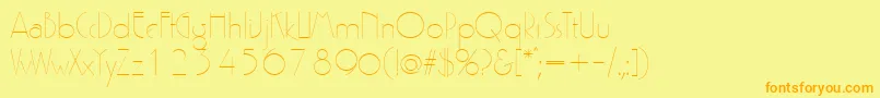 Gatsby Font – Orange Fonts on Yellow Background