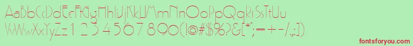 Gatsby Font – Red Fonts on Green Background