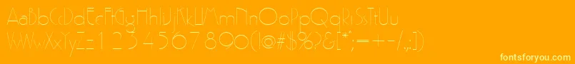 Gatsby Font – Yellow Fonts on Orange Background