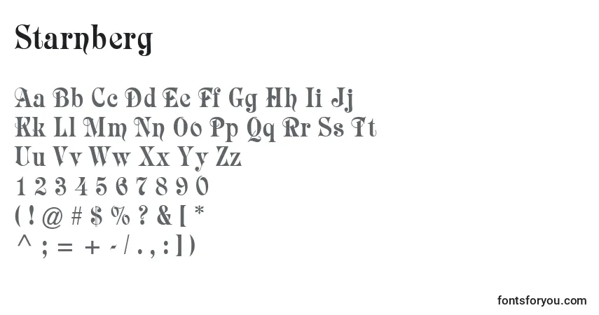 Шрифт Starnberg – алфавит, цифры, специальные символы