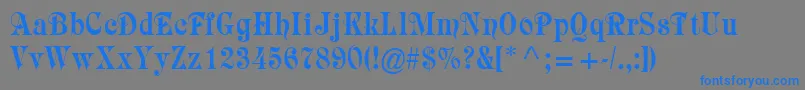 Starnberg Font – Blue Fonts on Gray Background