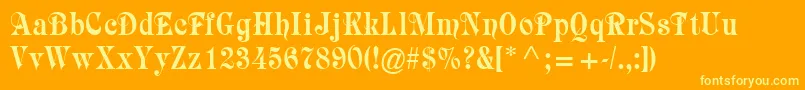 Starnberg Font – Yellow Fonts on Orange Background